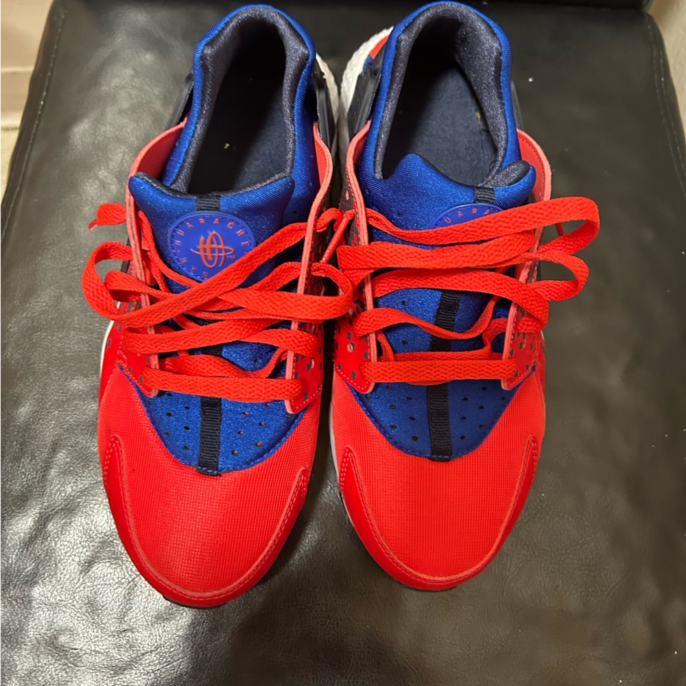 Red and blue huaraches